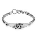 【送料無料】アクセサリー ネックレスデザイナーソリッドスターリングシルバーバリチェーンブレスレットインチdesigner solid 925 sterling silver bali chain bracelet 775 inch 25 gms