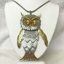 【送料無料】アクセサリー ネックレスビンテージフクロウペンダントネックレスjoyas vintage impresionante dcada de 1970 a...