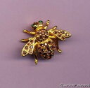 【送料無料】アクセサリー　ネックレスジョアンリバースブローチオレンジガラスjoan rivers broche abeja cristal color mbar