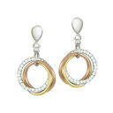 【送料無料】アクセサリー ネックレスゴールドドロップトーンクリップガラスイヤリングnikita tres tono oro gota de cristal pendientes de clip en(4)
