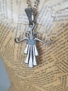 【送料無料】アクセサリー ネックレスヴィンテージネックレスvintage 1970s collar de arte en uas plata metal largo diseo modernista brutalist(4)