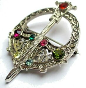 【送料無料】アクセサリー　ネックレスアルジェントヴィンテージローズbelle broche celtique couleur argent cristaux topaze vert rose bijou vintage(4)