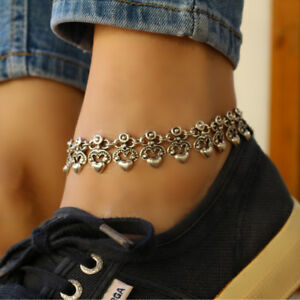 【送料無料】アクセサリー ネックレスブレスレットアンティークシルバーフットチェーンサンダルankle bracelet boho anklet antique silver foot chain jewelry barefoot sandals