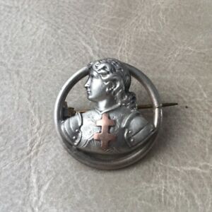 【送料無料】アクセサリー ネックレスブローチアルジェントマッシフジャンヌダルクアンティークシルバーブローチbroche ancienne argent massif jeanne d’arc 1900 antique silver brooch