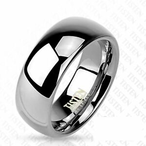 【送料無料】アクセサリー ネックレスタイタンシルバーリングaf titan wolfram anillo plata 8mm ancha alta brillante 47 15 72 23