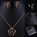 【送料無料】アクセサリー　ネックレスローズネックレスゴールドスワロフスキーエレメントボックスcollar ohrhnger * rose *, dorado pl, swarovski elements, incl estuche regalo