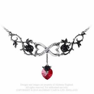 アクセサリー　ネックレスブランドダブルハートペンダントネックレスa estrenar genuino alquimia doble corazn infinito amor colgante collar p868