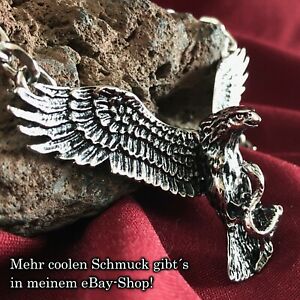 hokushinの【送料無料】アクセサリー　ネックレストレーラースプリングカラーアドラーヘッドイーグルバイカーステンレススチールチェーンadlerremolque seores collar resorte adler cabeza eagle biker cadenas de acero ino｜アングル3