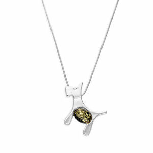 【送料無料】アクセサリー　ネックレススターリングシルバーイヤリングオレンジネックレススコットランドインチpendientes de plata esterlina y verde mbar escocs perro collar 14 22 pulgadas