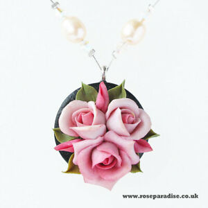 【送料無料】アクセサリー　ネックレスピンクバラメイドクリスタルチェーンpink rose bouquet collar de cristal de agua dulce perla boda dama de honor floral 8