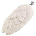 【送料無料】アクセサリー ネックレスハンドメイドベアバイソンペンダントシルバー83cm hecho a mano oso con cachorro bison hueso colgante de plata de ley 925(4)