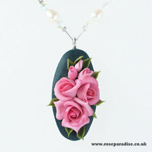 【送料無料】アクセサリー　ネックレスピンクバラメイドクリスタルチェーンpink rose bouquet collar de cristal de agua dulce perla boda dama de honor floral 9