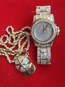 hokushin㤨̵֡ۥ꡼ͥå쥹ϥåȥͥå쥹åpara hombres reloj bling medusa sombrero collar conjunto iced brillante 40 de descuentoפβǤʤ18,980ߤˤʤޤ