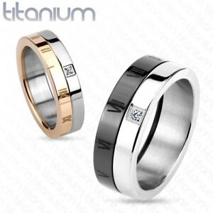 ̵ۥ꡼ͥå쥹󥰥anillo titanio bicolor nmeros romanos