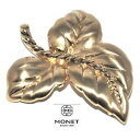 【送料無料】アクセサリー　ネックレスモネスナップカラーゴールデンリーフジュエルブローチmonet broche color oro hoja joya broche