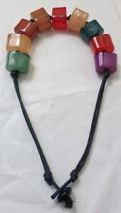 【送料無料】アクセサリー　ネックレスコリアーマルチバスベークライト？collier multi couleurs matire plastique ou baklite