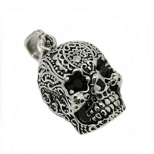 アクセサリー　ネックレスペンダントステンレスペンダントチェーンcolgante cadenas colgante de acero inoxidable 316 calavera tatuaje skull sugar skull