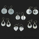 【送料無料】アクセサリー ネックレスシルバーイヤリングハンドパールシェルハートスパイラルハンガー925 plata aretes fabricado a mano madreperla concha oreja colgadores corazn espiral ws30a(4)