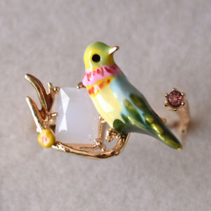 【送料無料】アクセサリー　ネックレスヴェールブランベージュbague ouvert fleur oiseau email vert b..