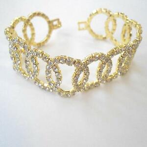 【送料無料】アクセサリー　ネックレスゴールドビアンキlargo bracciale donna cerchi colore oro con zirconi bianchi 19 cm 15 m