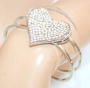 【送料無料】アクセサリー ネックレスアルジェントクオーレサンバレンティーノbracciale argento donna rigido strass cuore cristalli regalo san valentino 9x