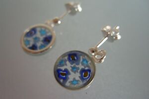 【送料無料】アクセサリー　ネックレスイヤリングムラノガラスシルバーaretes de original perteneci joyas murano cristal a mano real plata nuevo