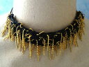 【送料無料】アクセサリー ネックレスコリアーコートチョークノワールcollier ,ras du cou, choker, noir et or tricot ...