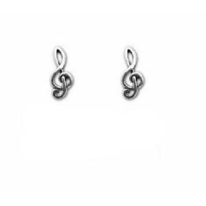 【送料無料】アクセサリー　ネックレスコレクションスターリングピンキーサンシルバーイヤリングla coleccin olivia nota musical plata de ley clave sol pendientes con pasador