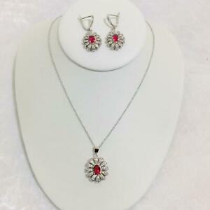 【送料無料】アクセサリー　ネックレスペンダントネックレスイヤリングセットla cz chapado en plata colgante collar aretes boda nupcial joyas conjunto de regalo