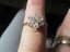̵ۥ꡼ͥå쥹Сե󥰥饹pretty 925 plata flor cluster anillo talla n 12
