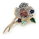 【送料無料】アクセサリー　ネックレスブローチスパークリングワインメッキimpresionante broche floral espumoso acabado chapado en oro