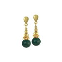 【送料無料】アクセサリー ネックレスダークグリーンイヤリングゴールドドロップトーンホールbella oscuro verde jade oro tono gota pendientes perforados