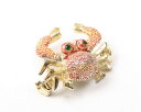 【送料無料】アクセサリー ネックレスゴールドトーンカニエナメルブローチヴィンテージtono oro y rojo esmalte cangrejo broche...