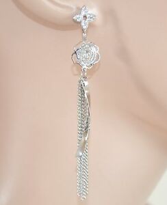 【送料無料】アクセサリー ネックレスアルジェントorecchini donna argento fili eleganti pendenti strass cristalli cerimonia 1099