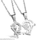 【送料無料】アクセサリー ネックレスネックレスチェーンチェーンパートナーステンレススチールペンダントシルバー2x amistad cadenas socios ...