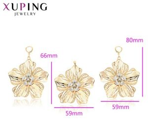 【送料無料】アクセサリー　ネックレスイギリスカラーゴールドペンダントブレスレットnueva pulsera reino unido 18ct conjunto de joyera de color oro xuping pendientes y colgante