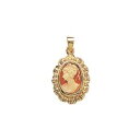 【送料無料】アクセサリー ネックレスプラークkbc pendentif plaqu or 20x15mm came saumon(4)