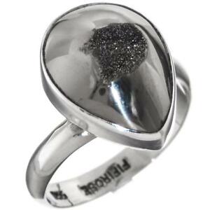 【送料無料】アクセサリー　ネックレスムーンチタンリングファクトhecho eeuu luna plata titanio druzy drusa adj talla 9 anillo de esterlina 925