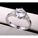 【送料無料】アクセサリー ネックレスホワイトゴールドリングクリスタルシルバーlujo anillo mujer oro blanco 18krgp plata cristal de compromiso idea regalo(4)
