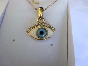 【送料無料】アクセサリー　ネックレスマイクロドプラークpendentif en micro oeil de turquie avec chaine en plaqu or