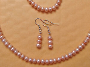 【送料無料】アクセサリー　ネックレスピーチパールネックレスブレスレットイヤリングセットpinky melocotn genuino collar perlas pulsera amp; pendientes conjunto de regalo