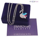 【送料無料】アクセサリー ネックレスドナオロビアンコスワロフスキーエレメントスワンcollana donna oro bianco swarovski element originale g4love cristalli cigno swan