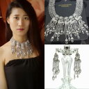 【送料無料】アクセサリー　ネックレスコリアータッセルテットゥデコートクリップparrure collier boucles doreilles clip on long tassel tete de mort ras du cou