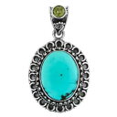 【送料無料】アクセサリー ネックレスターコイズペリドット1 05cm turquesa peridoto gema(4)