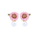 【送料無料】アクセサリー ネックレスモンブランローズクリップboucles doreilles clip on perle blanc floral tournesol feuille email rose l1