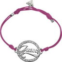 【送料無料】アクセサリー ネックレスブレスレットファブリックロープフクシアオリジナルguess pulsera mujer ubb21207 tela cuerda cristales fucsia joya original nuevo