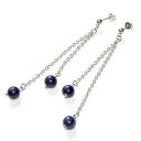 【送料無料】アクセサリー ネックレスステンレススチールシルバーラピスラズリイヤリングlargas pendientes acero color plata lapislzuli joya earring