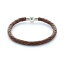 【送料無料】アクセサリー　ネックレスブレスレットレザーhombre favorito pulsera pulsera de cuero 0,5cm trenzada color taupe