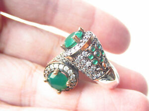 アクセサリー　ネックレススターリングシルバージュエリーハンドメイドトルコエメラルドトパーズリングサイズplata de ley 925 turco joyera hecho a mano hurrem emerald anillo topacio talla