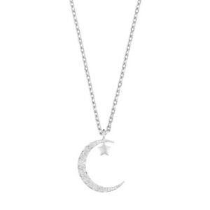 【送料無料】アクセサリー　ネックレスエステラバートレットシルバームーンクリスタルネックレスestella bartlett plateado sueo cristal luna amp; estrella collar